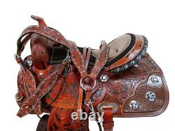 Used Western Saddle 17 16 15 Pleasure Barrel Racing Horse Show Rodeo Tack Set