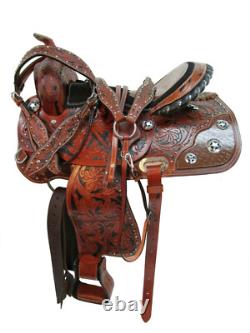 Used Western Saddle 17 16 15 Pleasure Barrel Racing Horse Show Rodeo Tack Set
