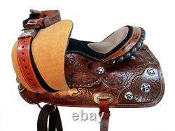 Used Western Saddle 17 16 15 Pleasure Barrel Racing Horse Show Rodeo Tack Set