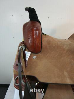 Used Western Saddle 17 16 Pleasure Horse Roping Ranch Basket Cowboy Rodeo Tack