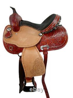 Used Western Saddle Barrel Racing Pleasure Trail Horse Tack Set 15 16 17 18