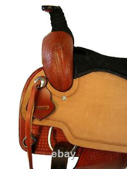 Used Western Saddle Pleasure Horse Roping Roper Ranch Trail Tooled Leather 16 17