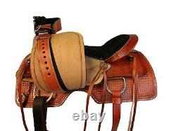 Used Western Saddle Pleasure Horse Roping Roper Ranch Trail Tooled Leather 16 17