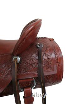 Used Western Saddle Ranch Pleasure Trail Tooled Leather tack Set 15 16 17 18