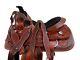 Used Western Saddle Rodeo Black Tooled Pleasure Trail Roping Horse 15 16 17 18