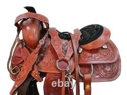 Used Western Saddle Roping Ranch Leather Horse Pleasure Trail Tack 15 16 17 18