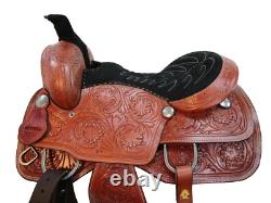 Used Western Saddle Roping Ranch Leather Horse Pleasure Trail Tack 15 16 17 18