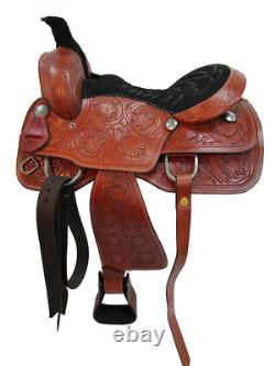 Used Western Saddle Roping Ranch Leather Horse Pleasure Trail Tack 15 16 17 18
