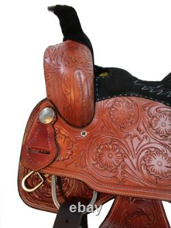 Used Western Saddle Roping Ranch Leather Horse Pleasure Trail Tack 15 16 17 18