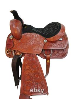 Used Western Saddle Roping Ranch Leather Horse Pleasure Trail Tack 15 16 17 18