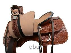 Used Western Saddle Roping Ranch Pleasure Tooled Leather Rodeo Cowboy 15 16 17