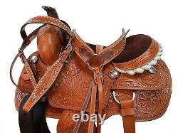 Used Western Saddle Roping Roper Ranch Trail Pleasure Leather Tack 15 16 17 18