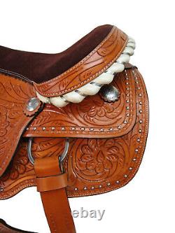 Used Western Saddle Roping Roper Ranch Trail Pleasure Leather Tack 15 16 17 18