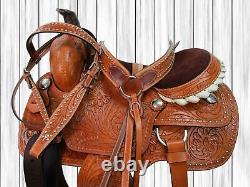 Used Western Saddle Roping Roper Ranch Trail Pleasure Leather Tack 15 16 17 18