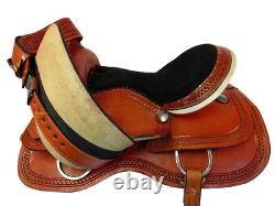 Used Western Saddle Trail Horse Barrel Racing Tooled Leather Tack 15 16 17 18