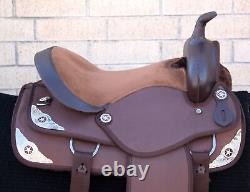 Used Western Synthetic Horse Saddle Tack Set Pleasure Trail 14 15 16 17 18