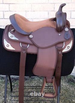 Used Western Synthetic Horse Saddle Tack Set Pleasure Trail 14 15 16 17 18