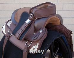 Used Western Synthetic Horse Saddle Tack Set Pleasure Trail 14 15 16 17 18