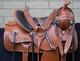 Used Western Trail Saddle Horse Pleasure Floral Tooled Leather Tack 18 17 16 15