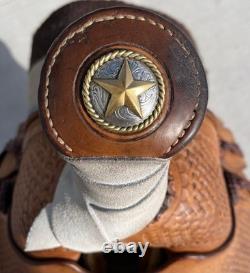 Used Y O Ranch High back Cowboy Saddle
