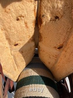 Used Y O Ranch High back Cowboy Saddle