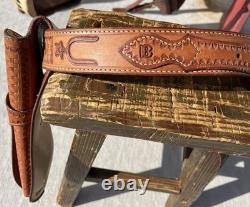 Used Y O Ranch High back Cowboy Saddle