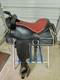Used Older 15 Black Leather Parade Saddle With Tapaderos And Silver Studs #1201