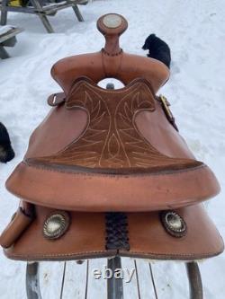 Used/vintage 14 Billy Cook Western Youree Barrel Racer saddle US made