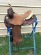 Used/vintage 14 Billy Cook Western Barrel Saddle Withrough Out Fenders, Us Made