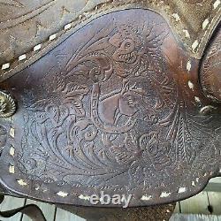 Used/vintage 15.5 Big W / Western Saddlery trail/pleasure saddle US made 1201