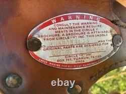 Used /vintage 15 Circle Y silver laced /tooled Western reining saddle US made Used /vintage 15 Circle Y silver laced /tooled Western reining saddle US made