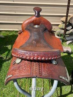 Used/vintage 15 good quality Mercedes Western show saddle US made