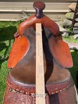 Used/vintage 15 good quality Mercedes Western show saddle US made