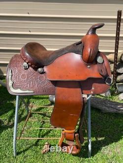 Used/vintage 15 good quality Mercedes Western show saddle US made