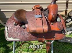 Used/vintage 15 good quality Mercedes Western show saddle US made