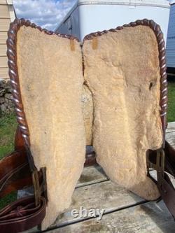 Used /vintage 15 good quality silver laced Western saddle US made