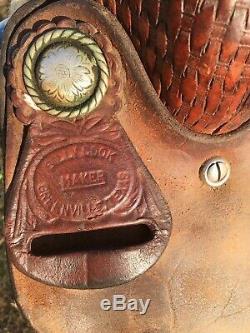 Used / vintage 16.5 Billy Cook Western reining saddle US made