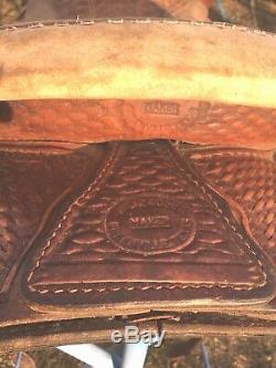 Used / vintage 16.5 Billy Cook Western reining saddle US made