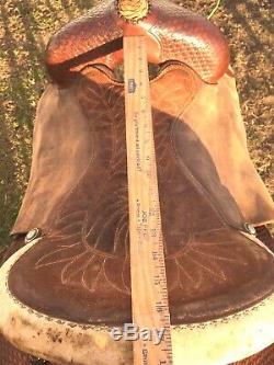 Used / vintage 16.5 Billy Cook Western reining saddle US made