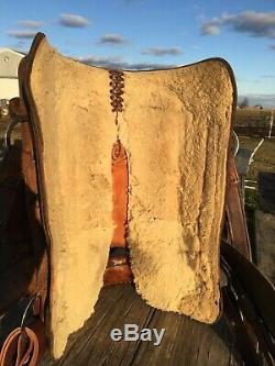 Used / vintage 16.5 Billy Cook Western reining saddle US made