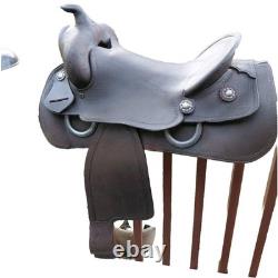 Used western horse saddle leather 16