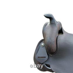 Used western horse saddle leather 16