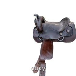 Used western horse saddle leather 16