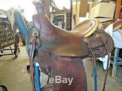 Used western ranch, roping, A fork saddle 16