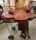 Very Nice 16 Santa Fe Jim Sands Roping Saddle Brown, Western Tack (06rie26eb)