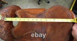 VERY NICE 16 Santa Fe Jim Sands Roping Saddle Brown, Western Tack (06RIE26EB)