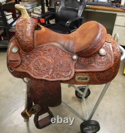 VERY NICE 16 Santa Fe Jim Sands Roping Saddle Brown, Western Tack (06RIE26EB)