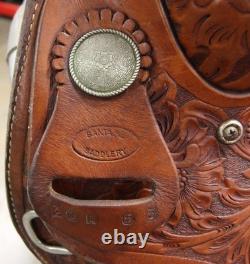 VERY NICE 16 Santa Fe Jim Sands Roping Saddle Brown, Western Tack (06RIE26EB)