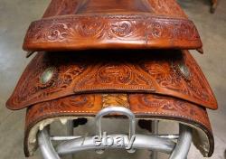 VERY NICE 16 Santa Fe Jim Sands Roping Saddle Brown, Western Tack (06RIE26EB)