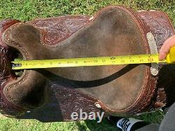 VICTOR QUALITY EQUITATION WESTERN SHOW SADDLE w SOLID STERLING SILVER & RIATA